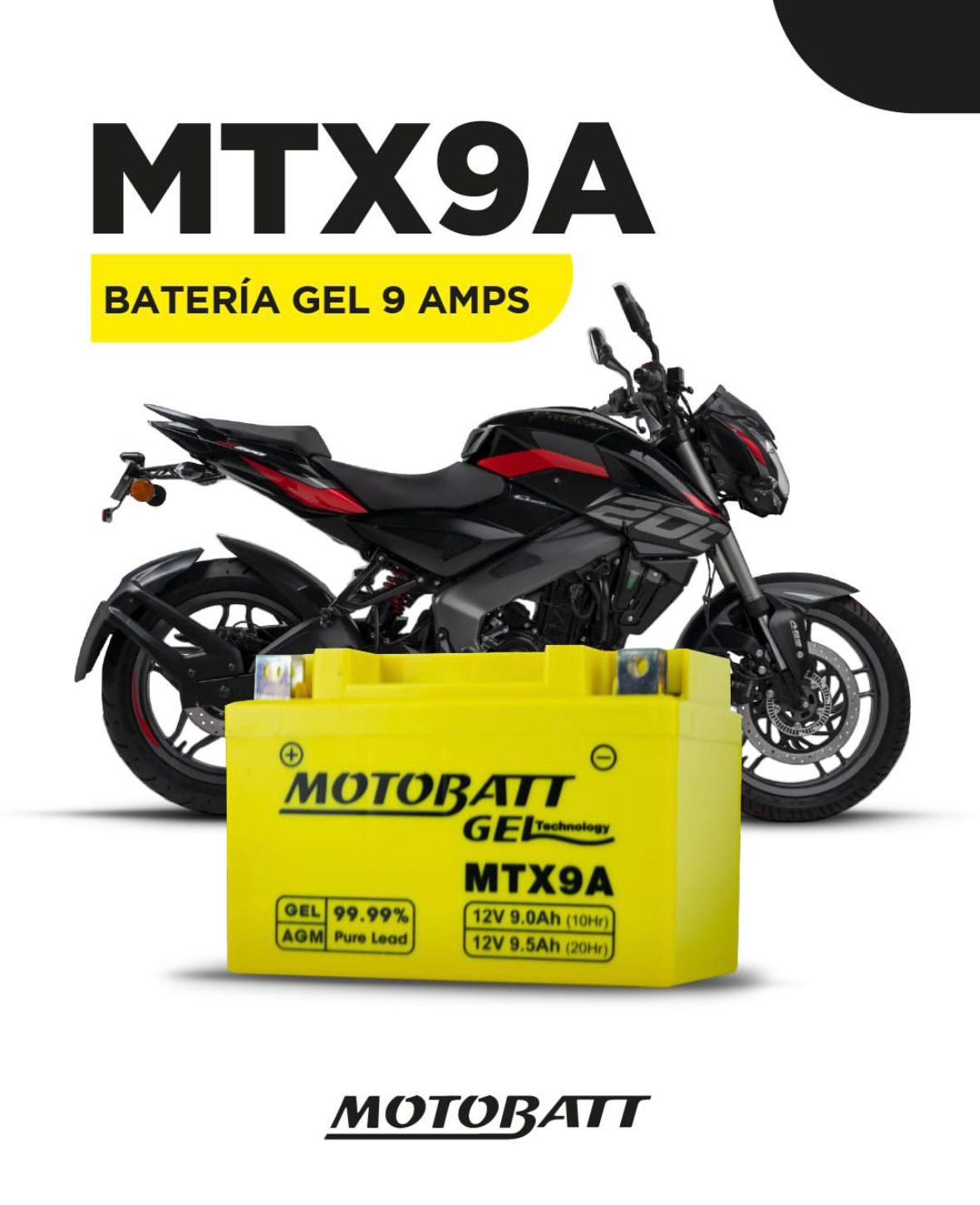 Motobatt Gel MTX9A