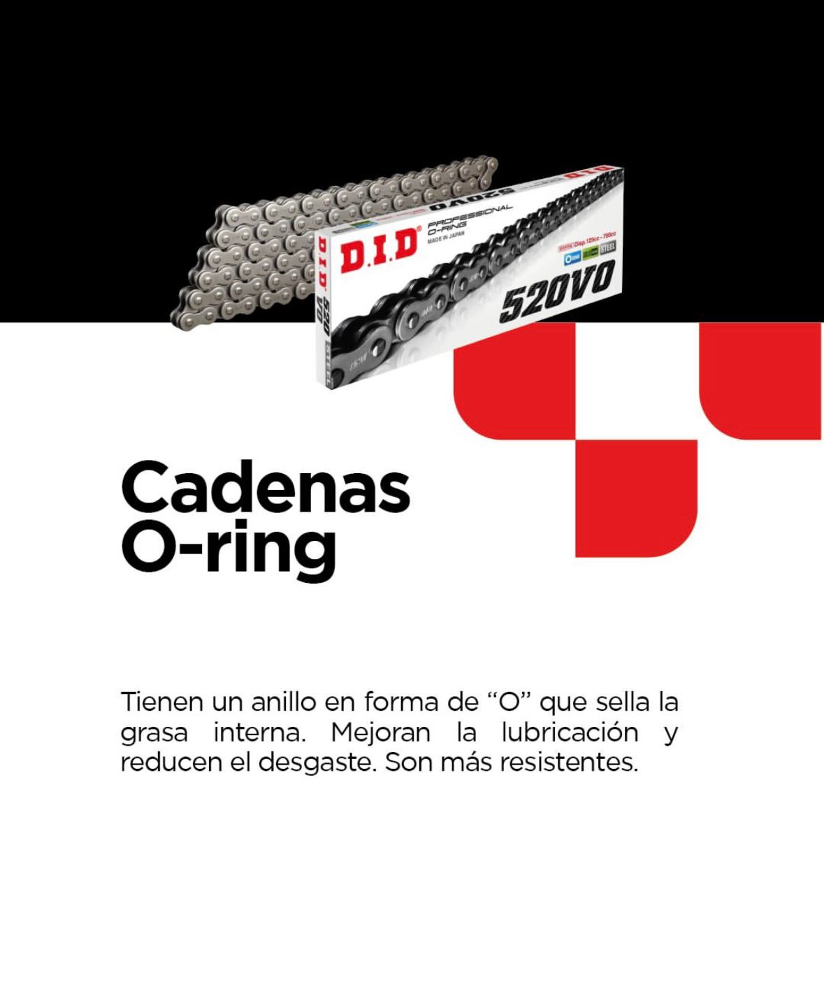 Cadena DID VO O-ring.